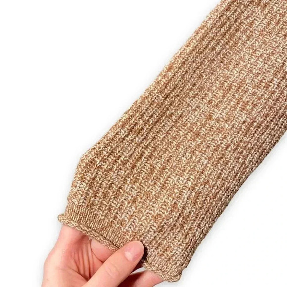 NWOT Theory Oversized Cashmere Turtleneck Mock Rolled Sweater Haystack Ivory - Picture 7 of 9